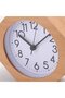 Solid wood pointer small alarm clock, silent watch - octagonal yellow - 2