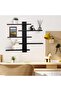 5-Tier Floating Wall-Mounted Display Shelf for Anime Figures, Dolls & Plants - Black - 2