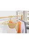 Gold metal clothes hangers - non-slip groove - 10 pieces - 4