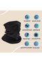 Unisex windproof neck warmer three-piece set - perfect for motorcycling, skiing and cycling, black. - 2