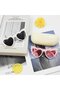 Heart-shaped pearl sunglasses - pink, perfect for summer parties and holidays. - 3