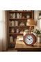 Wooden alarm clock, silent with digital wake-up, backlit, snooze function, battery powered, suitable for heavy sleepers in the bedroom (brown). - 5