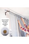 set of 4 curtain rod decorative heads, white plastic caps, suitable for 28mm curtain rods, measuring 105 x 64.6mm, for decorating curtain rods. - 5