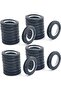 32-pack of curtain eyelets, 1-9/16 inch (40 mm) inner diameter (black)