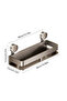 Wall-mounted shelf with suction cup (40cm) - a multi-functional stainless steel shelf suitable for bathroom/kitchen, and detachable. - 2