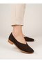Genuine Leather Suede Ballerina Women's Shoes