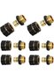 3/4 inch (approx. 1.9 cm) garden hose quick-connect, quick-connect garden hose accessories, male and female quick-release hose fittings (6-pack) - 2