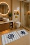 Bath Mat Set of 2 with Non-Slip Base and Washable 60X90 cm - 50X60 cm