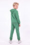 Boy's Printed Kangaroo Pocket Hooded Tracksuit Set - 5