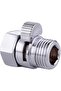 Shower diverter valve, brass shut-off valve head, with polished metal handle