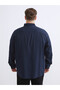 Plus Size Textured Men's Shirt - 7