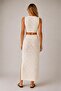 Openwork Knitwear Crop Blouse & Slit Midi Skirt Set - 3