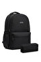 Basic School Bag and Pencil Case Set – Three-Compartment, Large Volume School Backpack