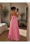 Women's Strappy Low-Cut Corseted Long Stylish Evening Dress - 7