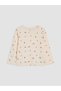 Lcw Baby Brown Patterned Baby Girl Salopet Dress and T-Shirt - 7