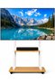 Premium Heavy-Duty Mobile TV Stand Cart for 32–75 Inch TVs, Height Adjustable Rolling Floor TV Mount with Lockable Casters, 2-Tier AV Shelves, Max VESA 600×400 (32-75 White)
