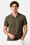 Men Classic Fit Embroidered Logo Short Sleeve Polo Shirt, Olive