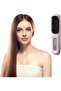 Purple Cordless Mini Hair Straightener Brush with LED Display, USB Rechargeable Fast Heating Styling Comb