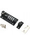 Door lock bolt - 120mm - Black - Sturdy and durable - Comes with combination lock and mounting accessories