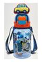 600ML Monster Truck Kids Water Bottle For School, Sippy Cup with Straw, Dual Drink Design with Free Magnetic Plush Toy Brooch - 2
