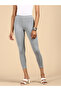 Grey Knitted Cotton Blend Leggings - 2