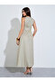 Striped A-Line Maxi Dress with Tie-Belt - 5