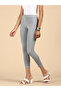 Grey Knitted Cotton Blend Leggings - 3