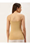 Beige Knit Cotton Blend Fitted Cami - 3