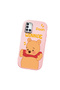 Samsung Galaxy A31 Compatible Case Camera Protector Pink Silicone Couple Phone Case with Bear Pattern - 3