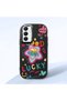Samsung Galaxy A25 Compatible Case Camera Protector Black Silicone Couple Phone Case Heart Pattern