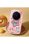 Vivo X300 Pro Compatible Case Camera Protector Pink Silicone Couple Phone Case Heart Pattern - 2