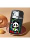 Samsung Galaxy A21S Compatible Case Camera Protective Black Silicone Couple Phone Case with Panda Pattern - 2