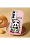 Realme C75 Compatible Case Camera Protector Pink Silicone Couple Phone Case Panda Pattern - 2