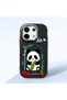Poco X6 5g Compatible Case Camera Protector Black Silicone Couple Phone Case Panda Patterned