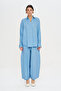 Women's Draped Relaxed Fit 100% Linen Shirt - 3