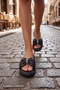 Glimmer Slipper Bowknot Stone-Embellished Women's Slippers - Drawstring Cushioned Sole Lightweight Casual Summer Black Slippers - 8