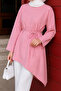 Tie-Waist Asymmetrical Cut Tunic Tsd260265 Pink - 4