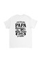Men's 100% Cotton Short Sleeve Round Neck Printed T-Shirt with Papa Written Humor Design Relaxed Fit - 2