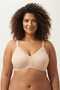 4-Pack Women's Cotton Seamless Sponge-Free Underwire-Free Gathering Bra - Non-Marking Minimizer Bra + Sleep Band as a Gift - 5