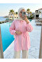 Women's Crinkle Fabric Belted Hijab Shirt - 4