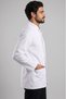 Men's Judge Collar Long Sleeve Snap Fastener Jacket Oversized White Alpaca Fabric Doctor and Teacher Coat - 2