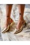 5 cm Heel Sandals with Own Gold Metal Buckle - 2