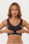 Women's Black Breast Gathering Thick Strap Corset Bustier Anti-Sagging Upright Posture Seamless Bra - 4