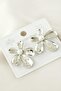 Nhr-Hlss Flower Metal Pearl Earrings (105433) - Yellow - 2