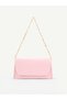 Women's Hand and Shoulder Bag with Side Chain Strap and Magnet Detail on the Cover – Stylish Portfolio Clutch