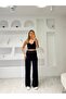 Modal Textured High-Waisted Pants - 3