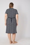 Women's Plus Size 100% Cotton Combed Fabric Zippered Summer Dress / Laci-Leopard 4099 - 6
