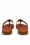Luisa Women's Gold Buckle Detailed Flip-Flops Comfortable Slippers - 6