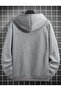 Meet You Printed Men's Hooded Kangaroo Pocket Unisex Oversize Sweatshirt - 3