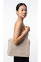 Melona Boutique Macrame Rope Cream Colored File Bag, Unlined, with Magnetic Snap Fasteners - 2